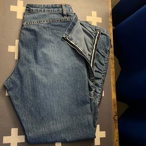 Vintage Forenza Jeans with Rouching and Zippers at bottoms of legs.